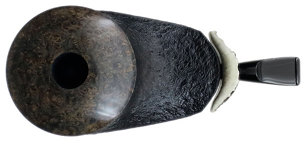 Werner Mummert Partially Sandblasted Strawberry Wood Eskimo with Elk Antler