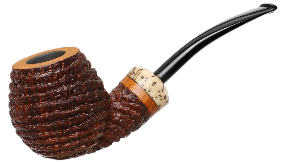 Werner Mummert Sandblasted Bent Brandy with Tagua Nut