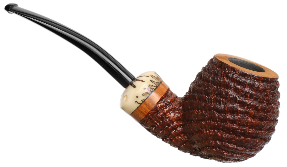 Werner Mummert Sandblasted Bent Brandy with Tagua Nut