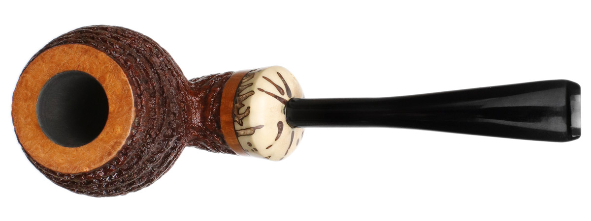 Werner Mummert Sandblasted Bent Brandy with Tagua Nut