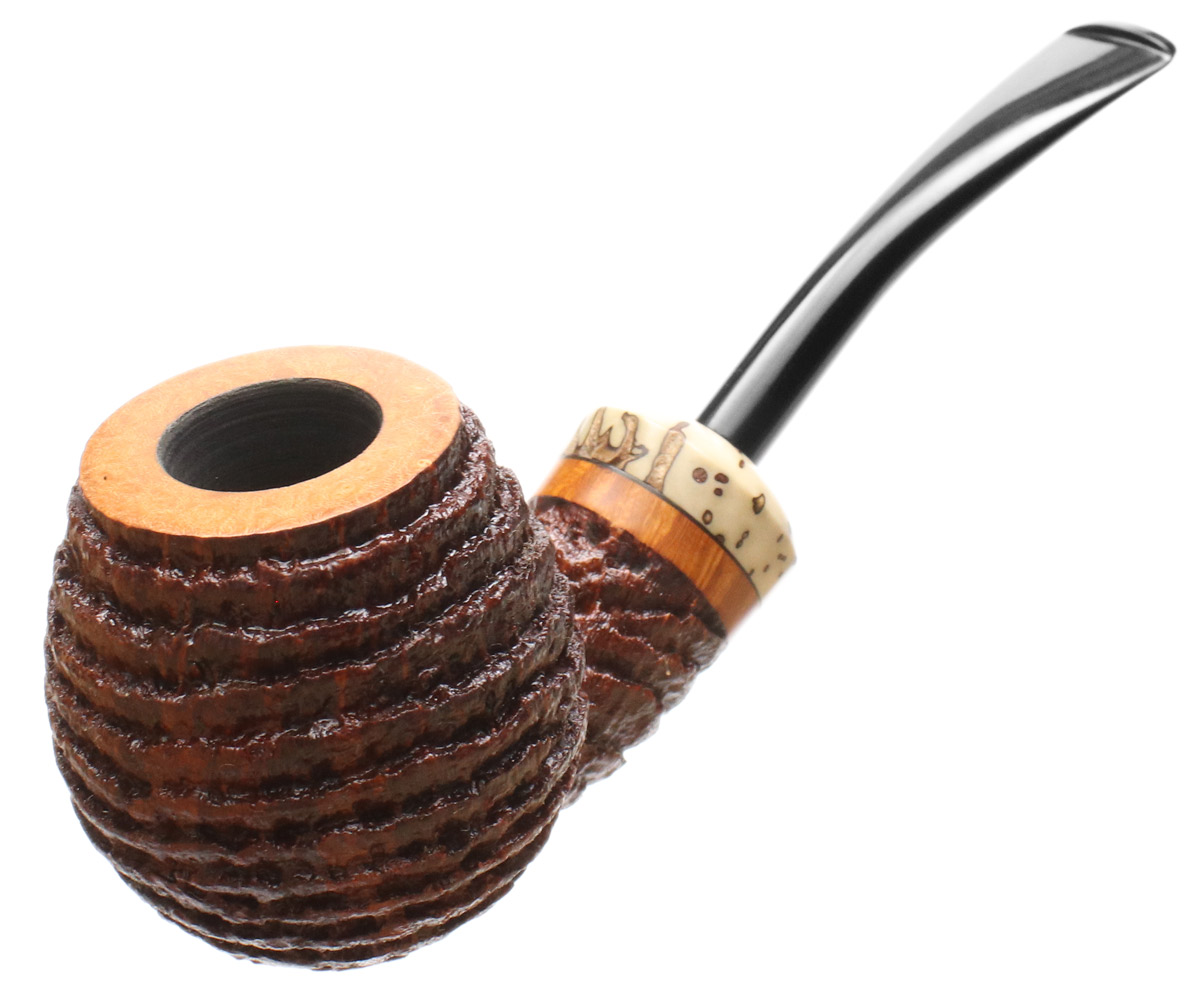 Werner Mummert Sandblasted Bent Brandy with Tagua Nut