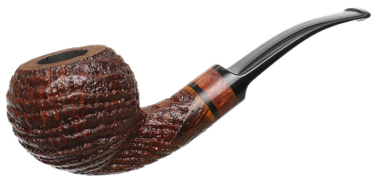 Werner Mummert Sandblasted Bent Apple with Amboyna Burl