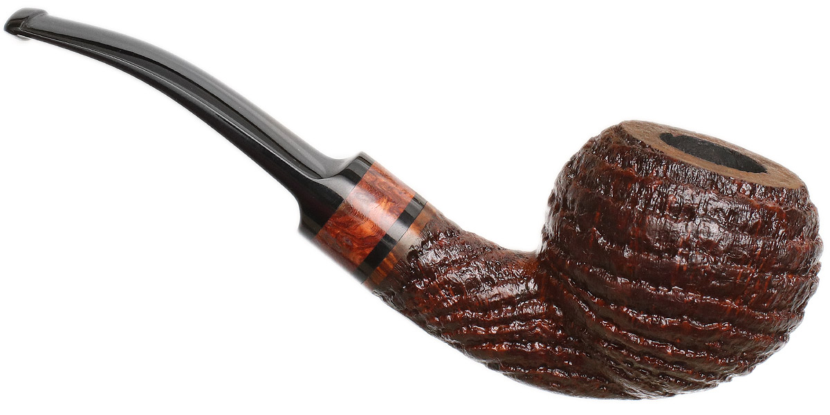 Werner Mummert Sandblasted Bent Apple with Amboyna Burl