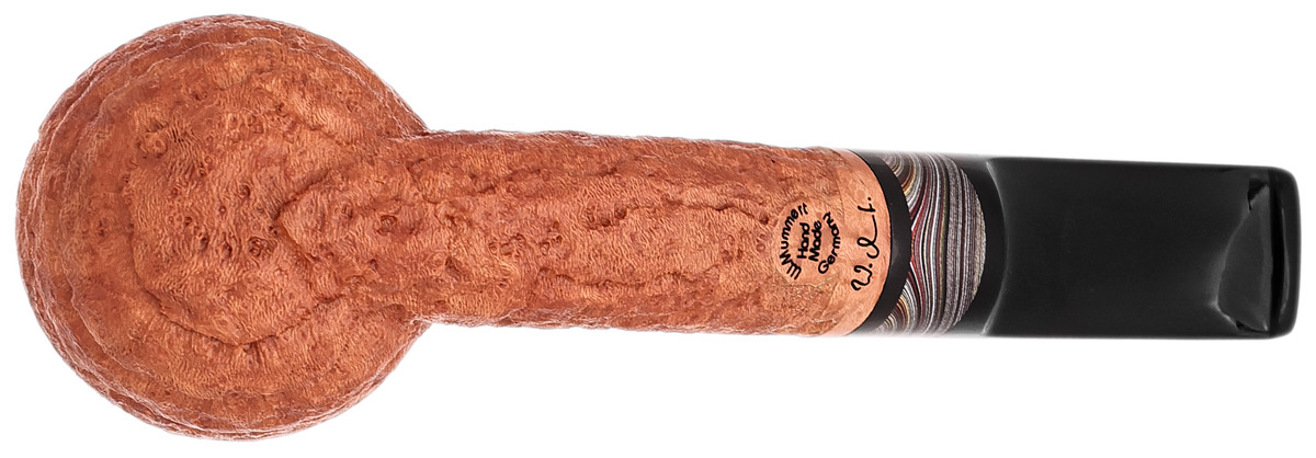 Werner Mummert Sandblasted Bent Billiard with Fordite