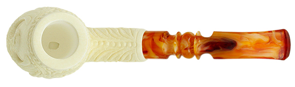 AKB Meerschaum Carved Bent Brandy (with Case)