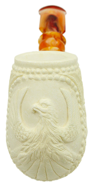 AKB Meerschaum Carved Bent Brandy (with Case)