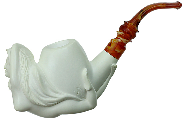 AKB Meerschaum Carved Nude Woman (with Case)