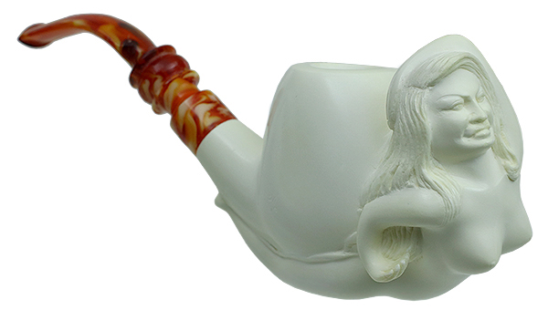 AKB Meerschaum Carved Nude Woman (with Case)