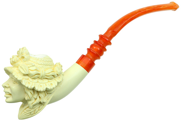AKB Meerschaum Carved Lady (with Case)