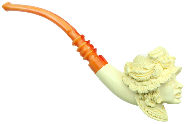 AKB Meerschaum Carved Lady (with Case)