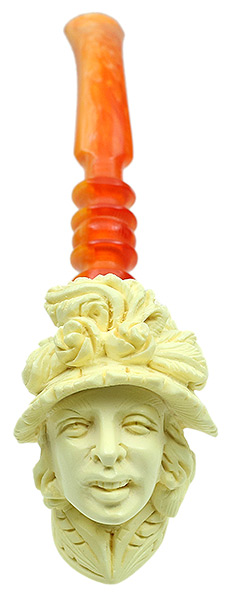 AKB Meerschaum Carved Lady (with Case)