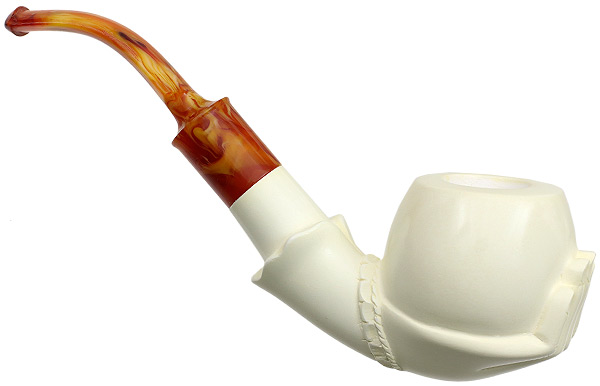 AKB Meerschaum Carved Hand Holding Egg (with Case)
