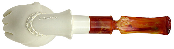 AKB Meerschaum Carved Hand Holding Egg (with Case)