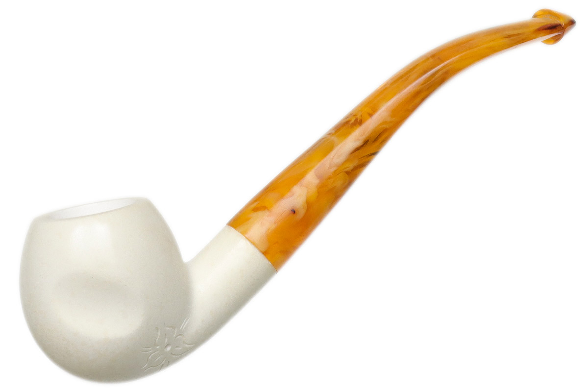 AKB Meerschaum Spot Carved Bent Apple