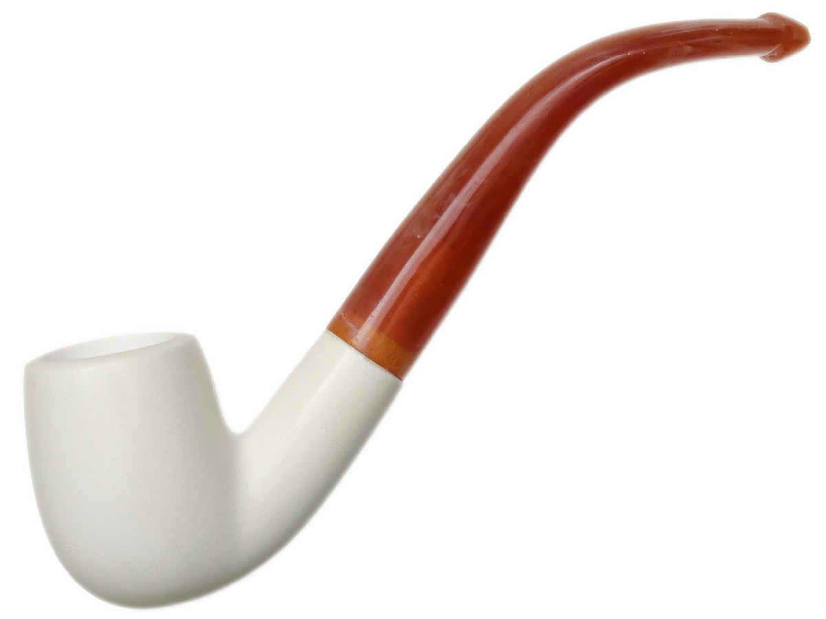 AKB Meerschaum Smooth Bent Billiard