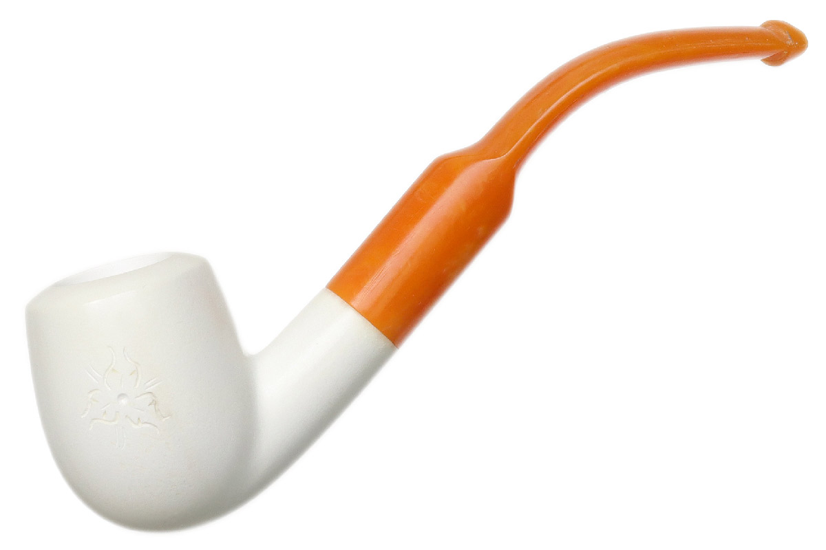 AKB Meerschaum Spot Carved Bent Billiard