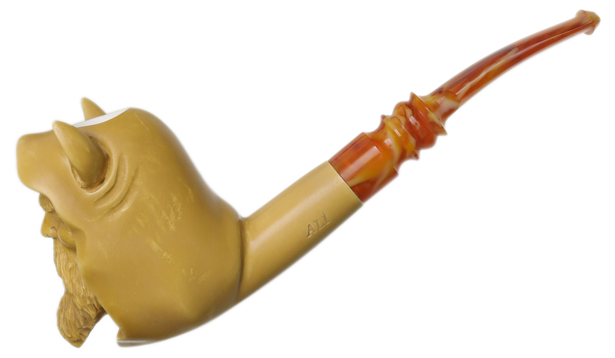 alis tobacco Carved Demon (Ali) (with Case) Tobacco Pipe