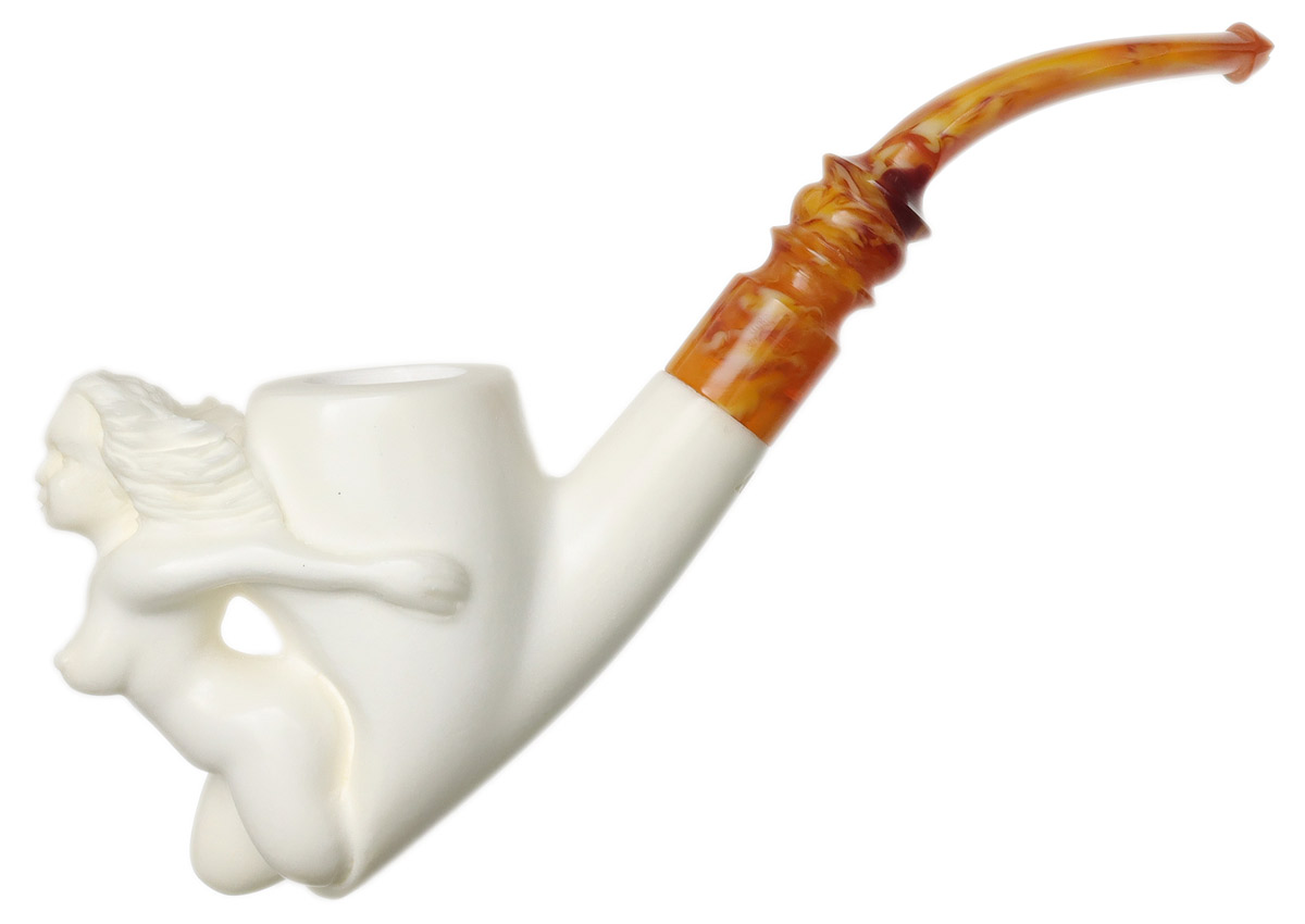 AKB Meerschaum: Carved Nude (Ali) (with Case) Tobacco Pipe