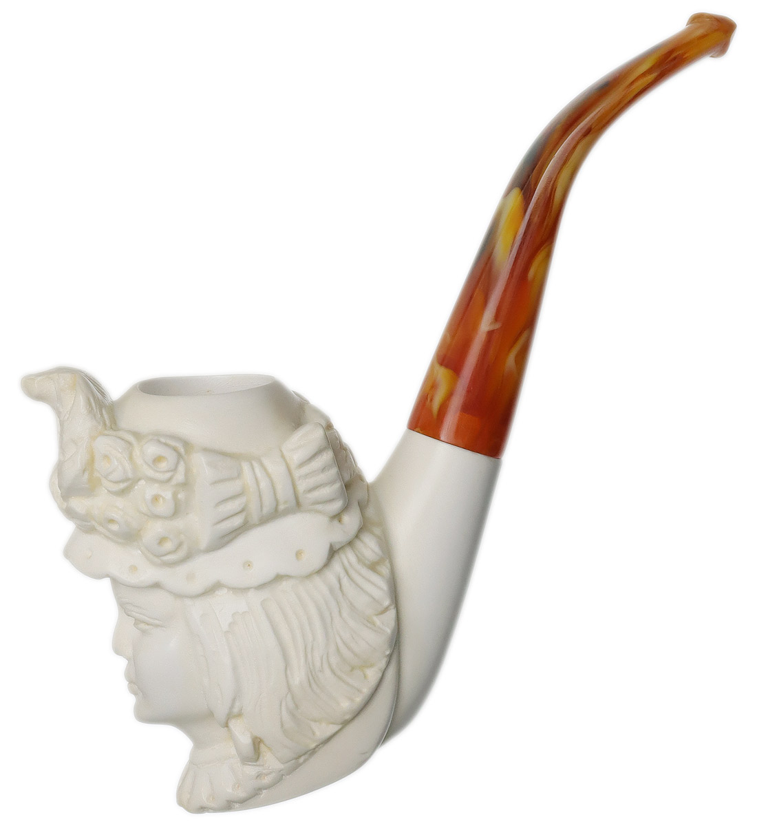 pipe smoking tobacco alternatives Carved Victorian Woman (with Case) Tobacco Pipe