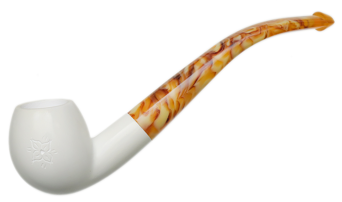 AKB Meerschaum Spot Carved Bent Apple