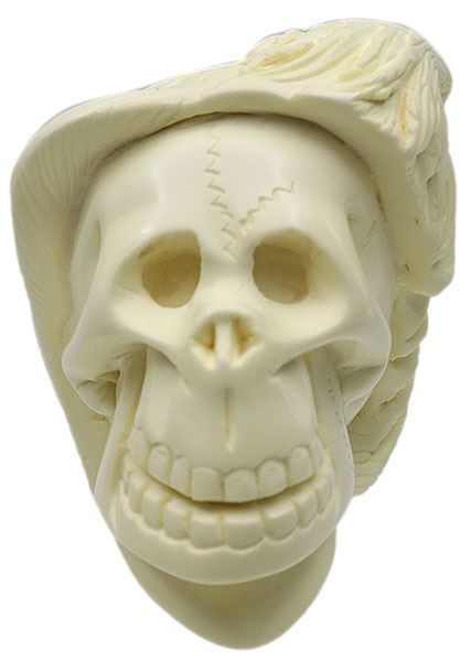 AKB Meerschaum Carved Skull with Eagle (with Case)