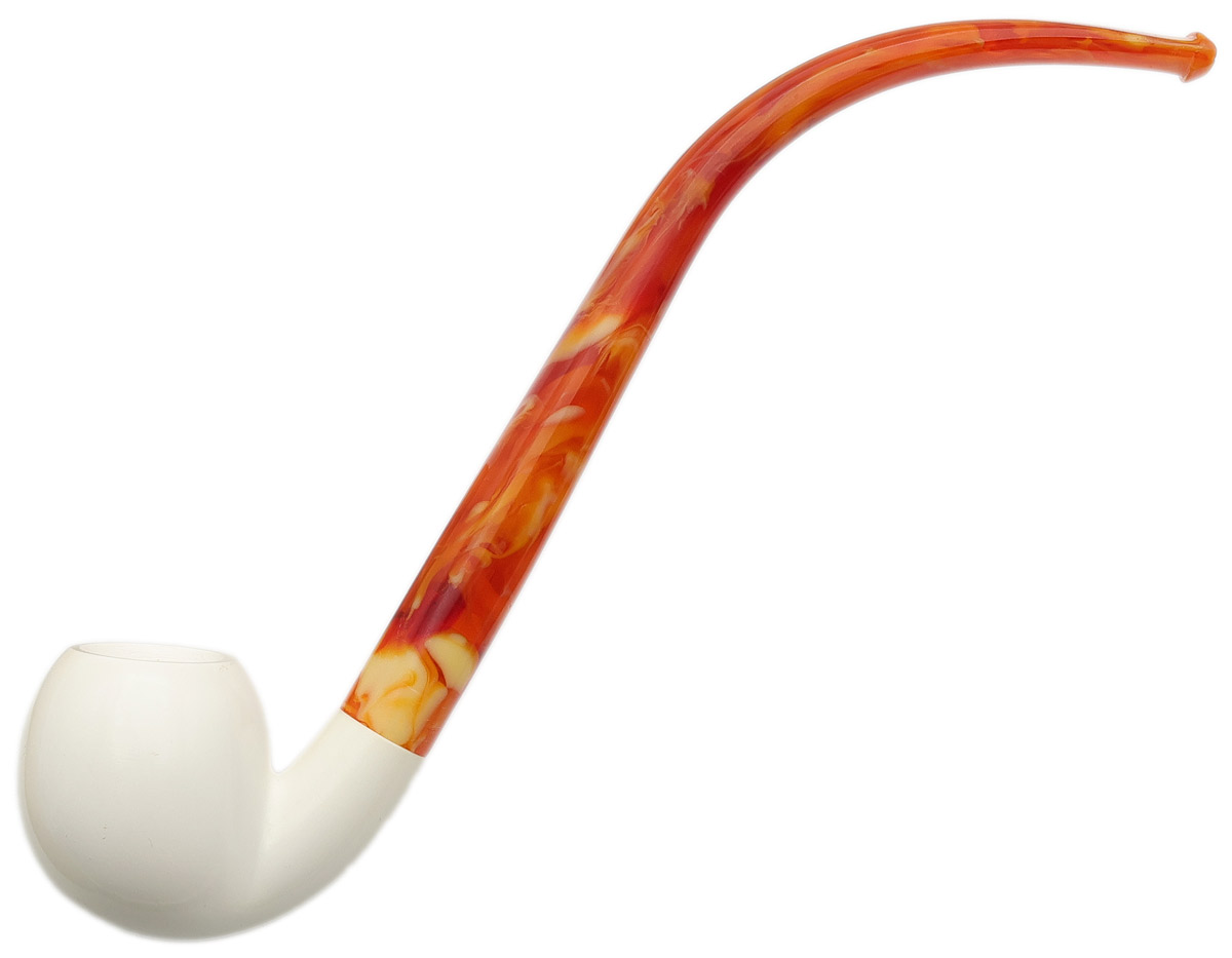 AKB Meerschaum Smooth Bent Apple Churchwarden (with Case)
