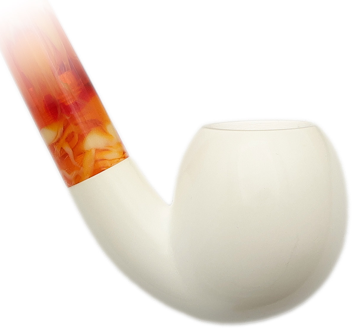 AKB Meerschaum Smooth Bent Apple Churchwarden (with Case)