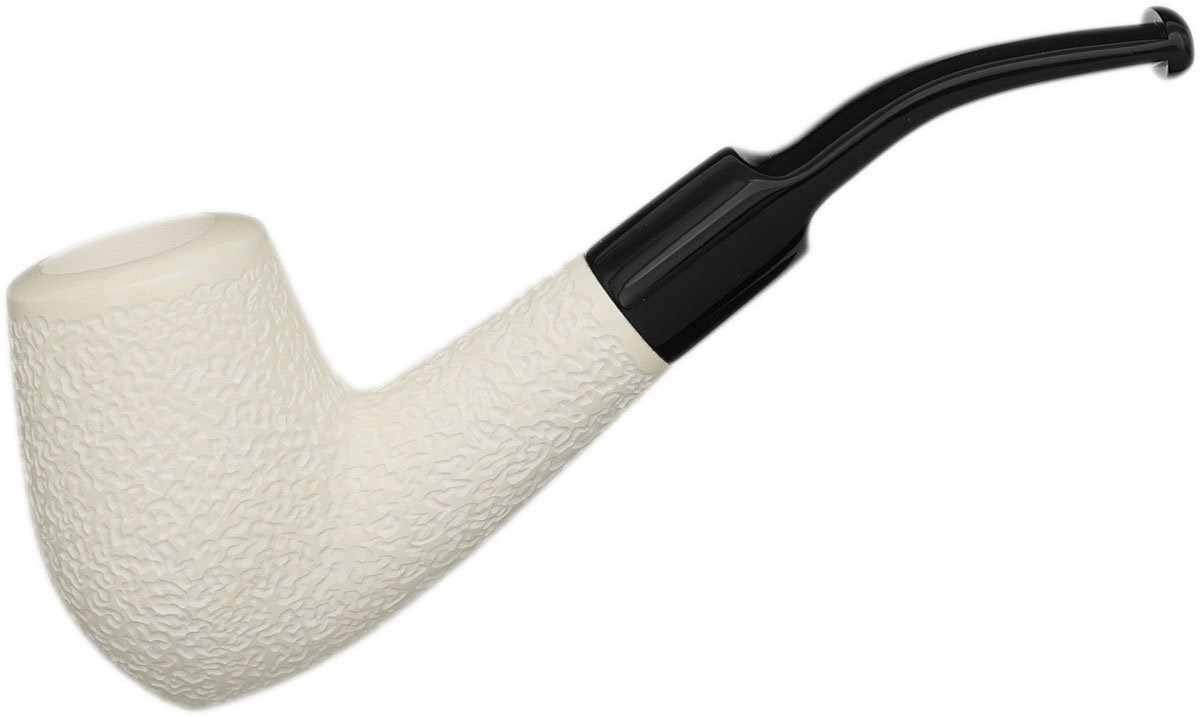 AKB Meerschaum Rusticated Bent Egg (with Case) (9mm)