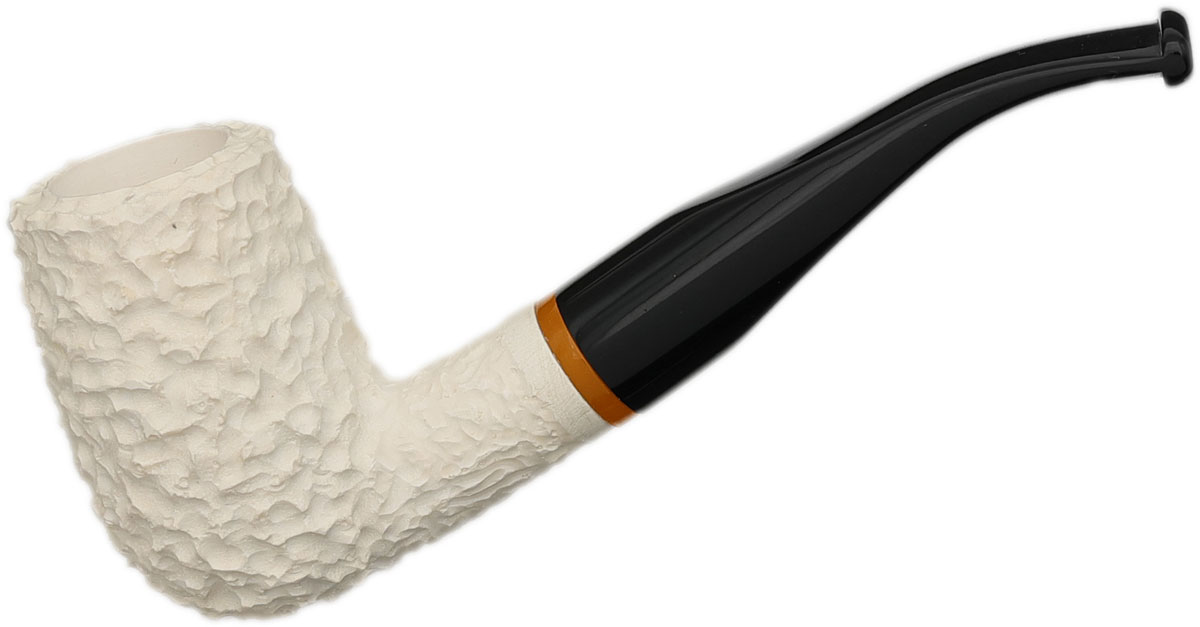 AKB Meerschaum Rusticated Bent Billiard (with Case)