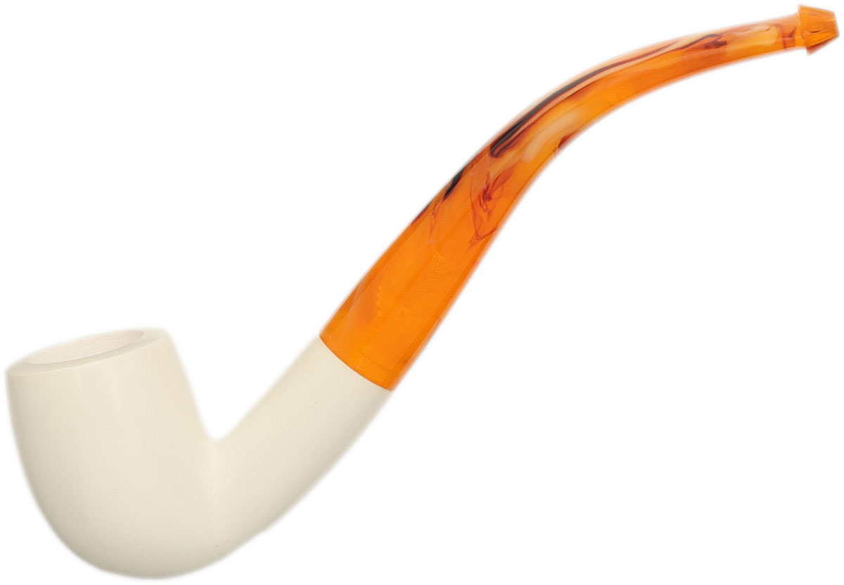 AKB Meerschaum Smooth Bent Billiard