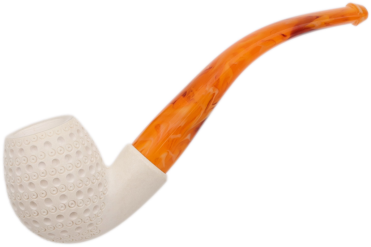 AKB Meerschaum Lattice Bent Egg (with Case)