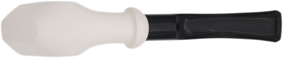 AKB Meerschaum Smooth Paneled Bent Billiard (with Case)