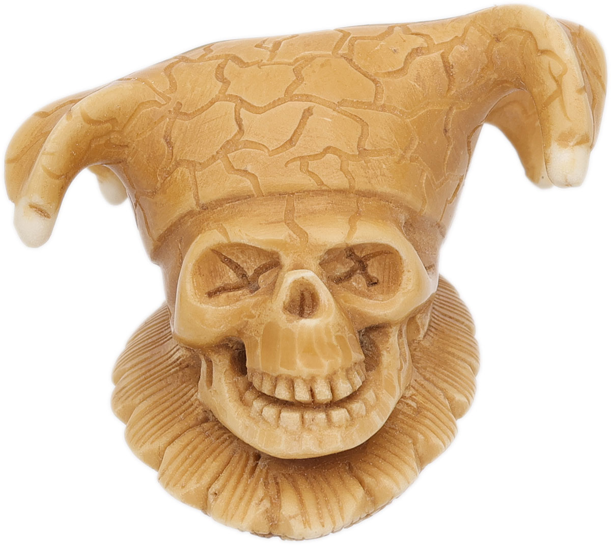 AKB Meerschaum Carved Skull with Jester Hat (with Case)