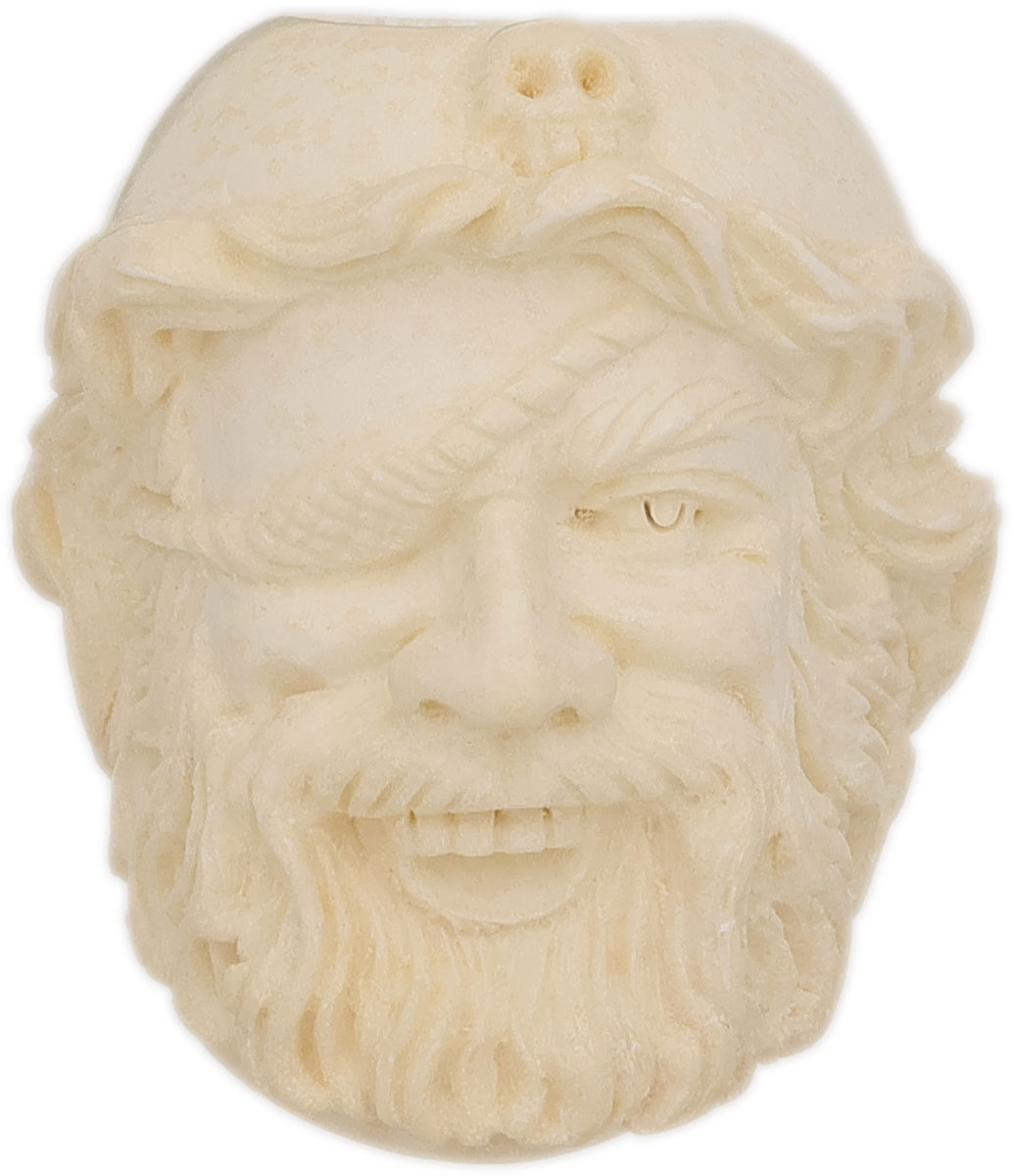 AKB Meerschaum Carved Pirate with Eyepatch (with Case)
