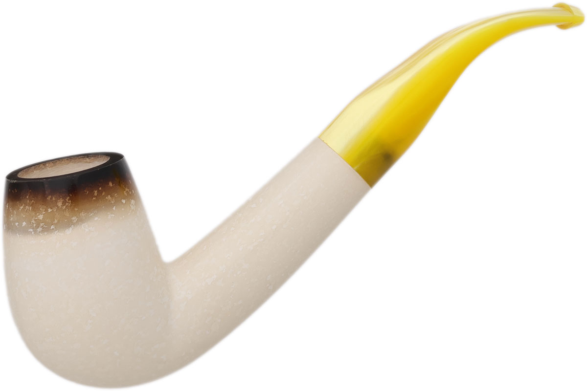 AKB Meerschaum Smooth Bent Billiard (with Case)