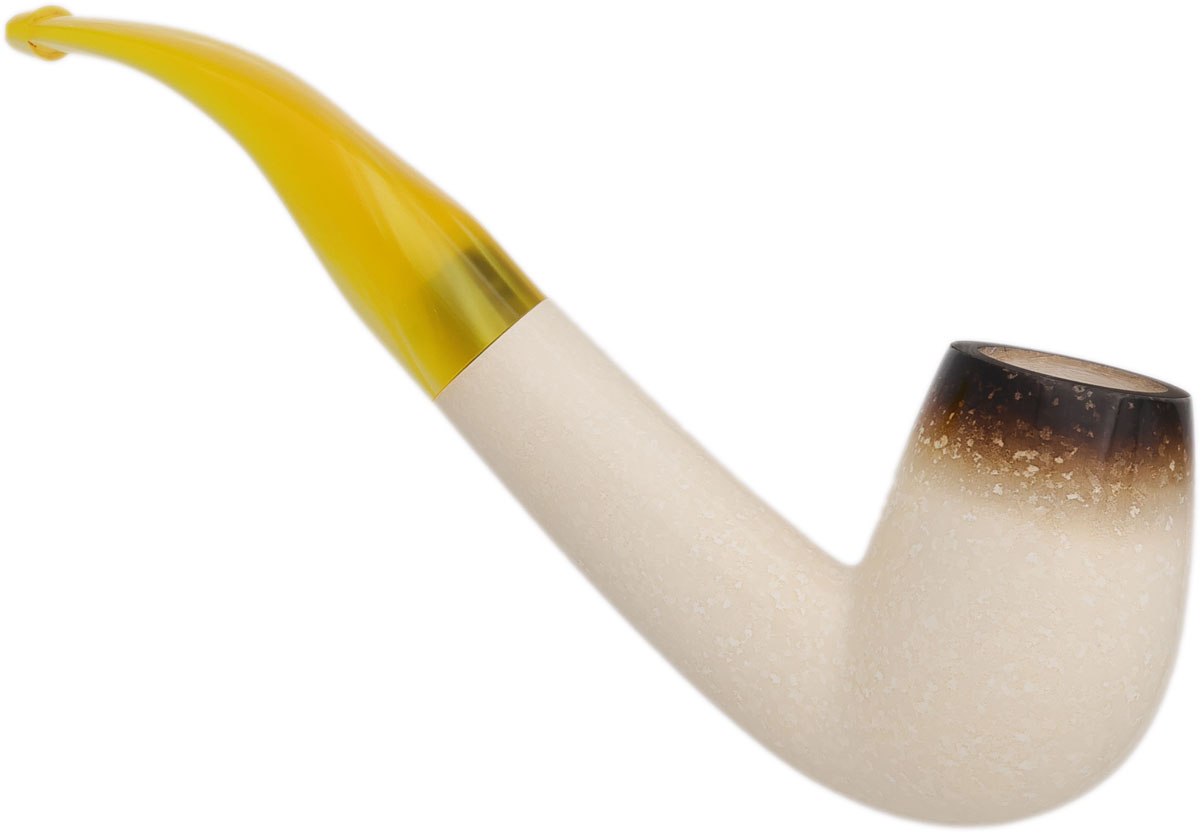 AKB Meerschaum Smooth Bent Billiard (with Case)