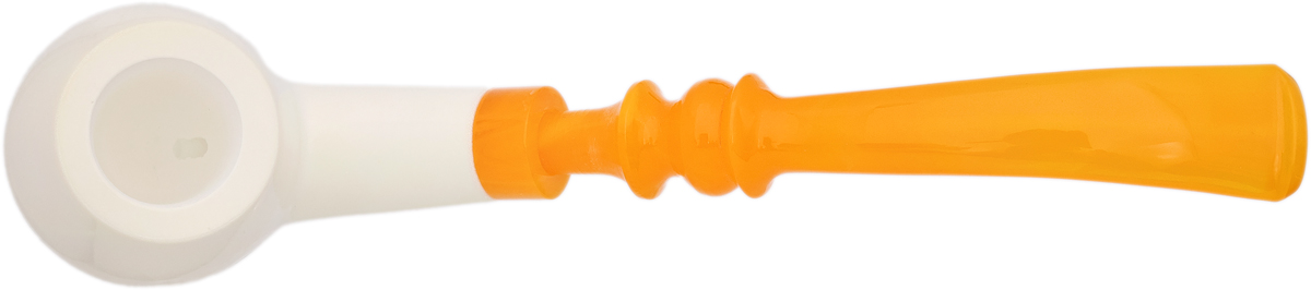 AKB Meerschaum Spot Carved Bent Brandy (Fatih) (with Case)