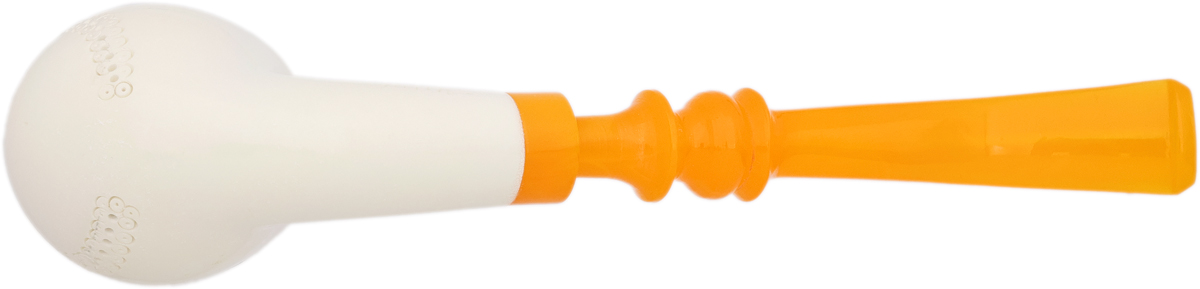 AKB Meerschaum Spot Carved Bent Brandy (Fatih) (with Case)