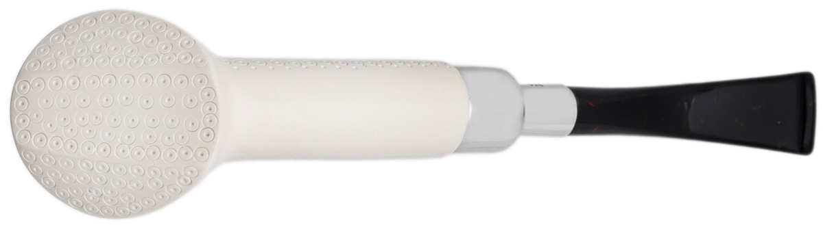 AKB Meerschaum Spot Carved Poker with Silver (with Case)