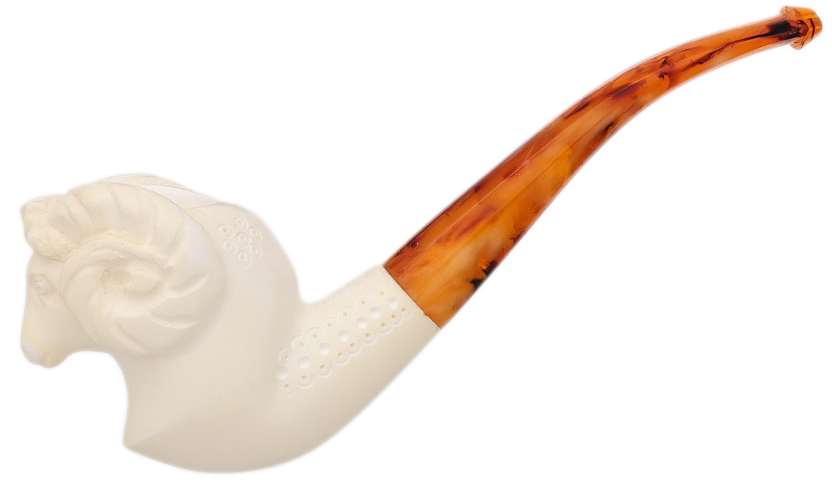 AKB Meerschaum Carved Ram (with Case)