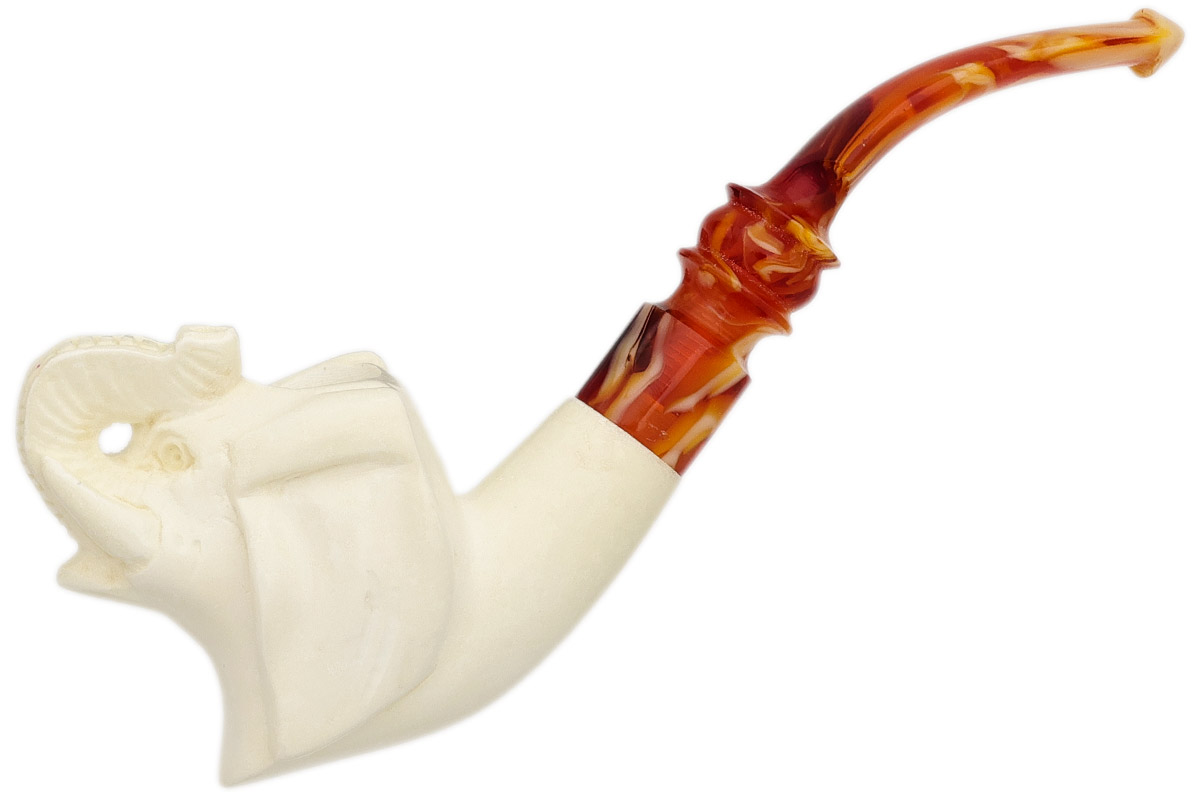 AKB Meerschaum Carved Elephant (with Case)