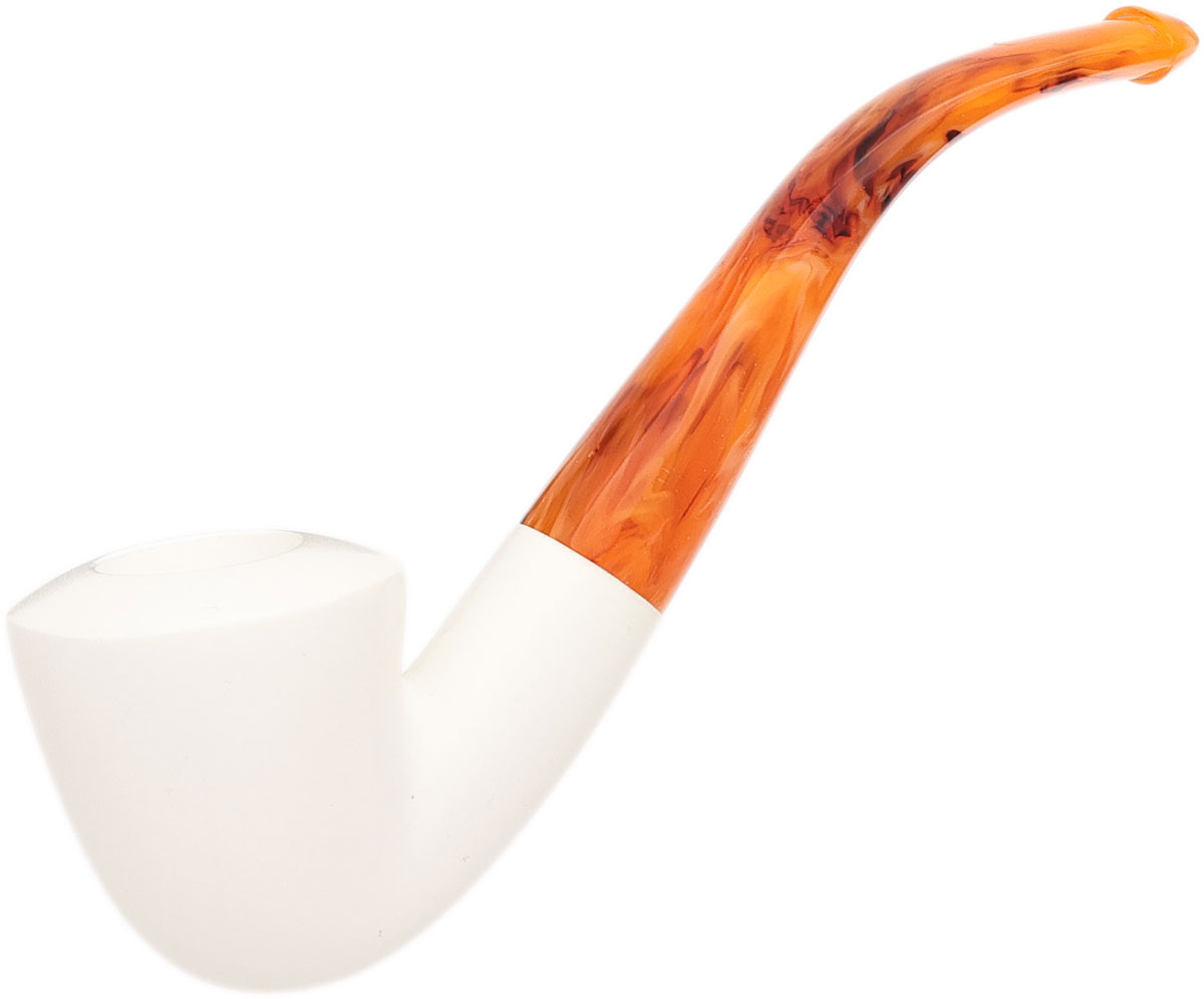 AKB Meerschaum Smooth Bent Dublin (with Case)