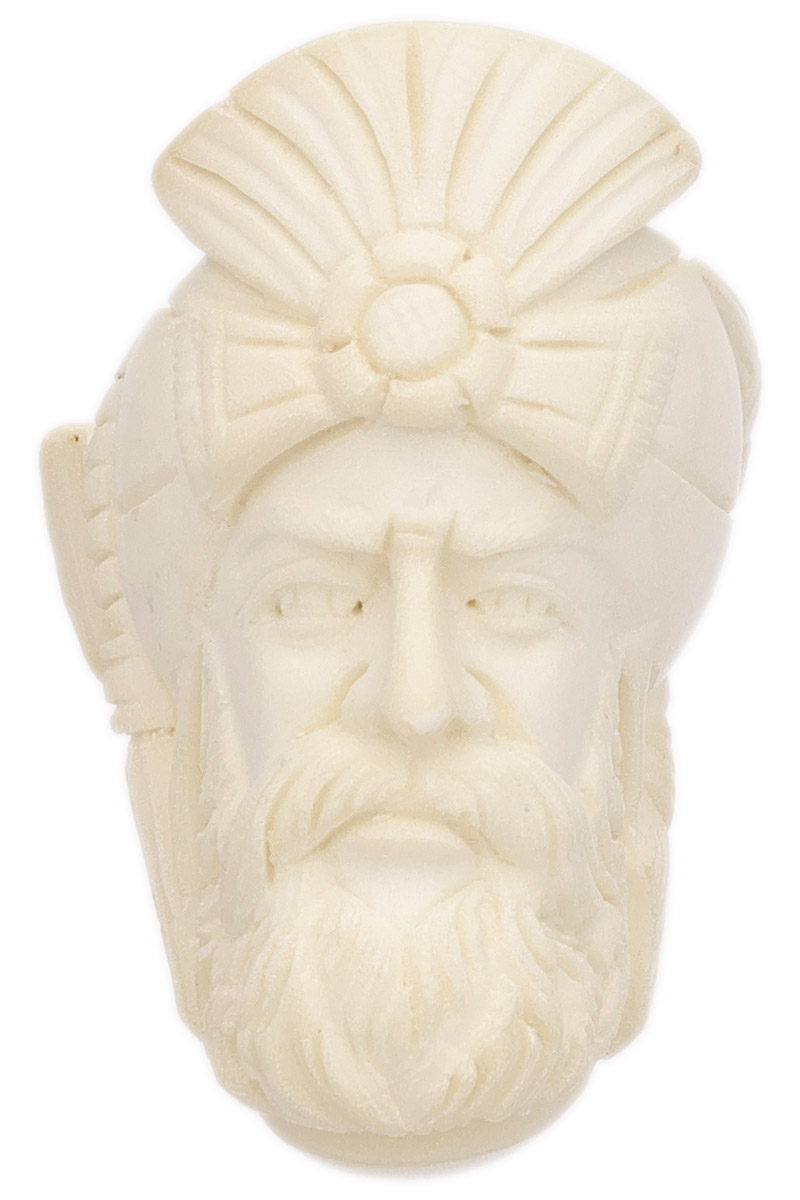 AKB Meerschaum Carved Pirate with Eyepatch Churchwarden (with Case)