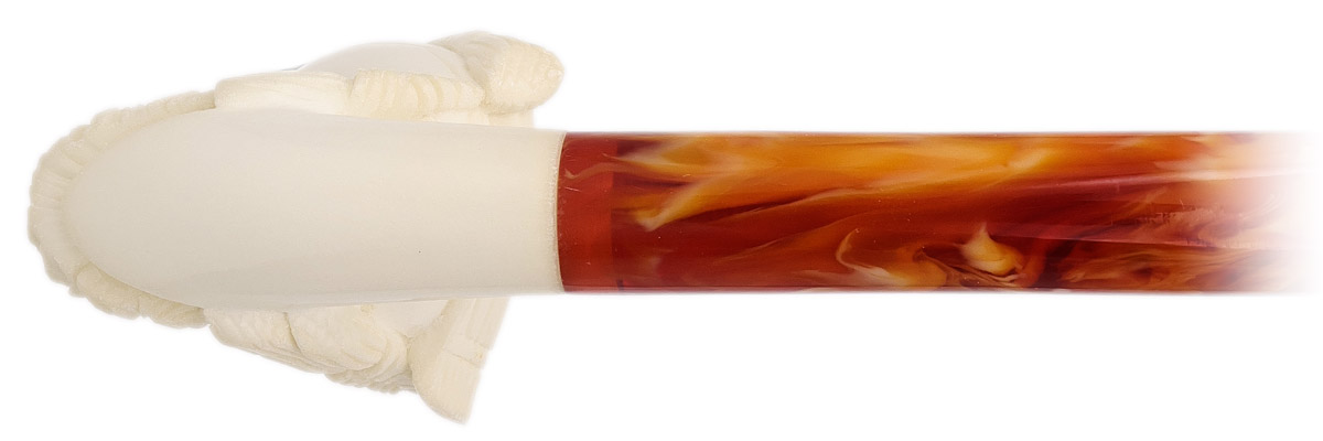 AKB Meerschaum Carved Pirate with Eyepatch Churchwarden (with Case)