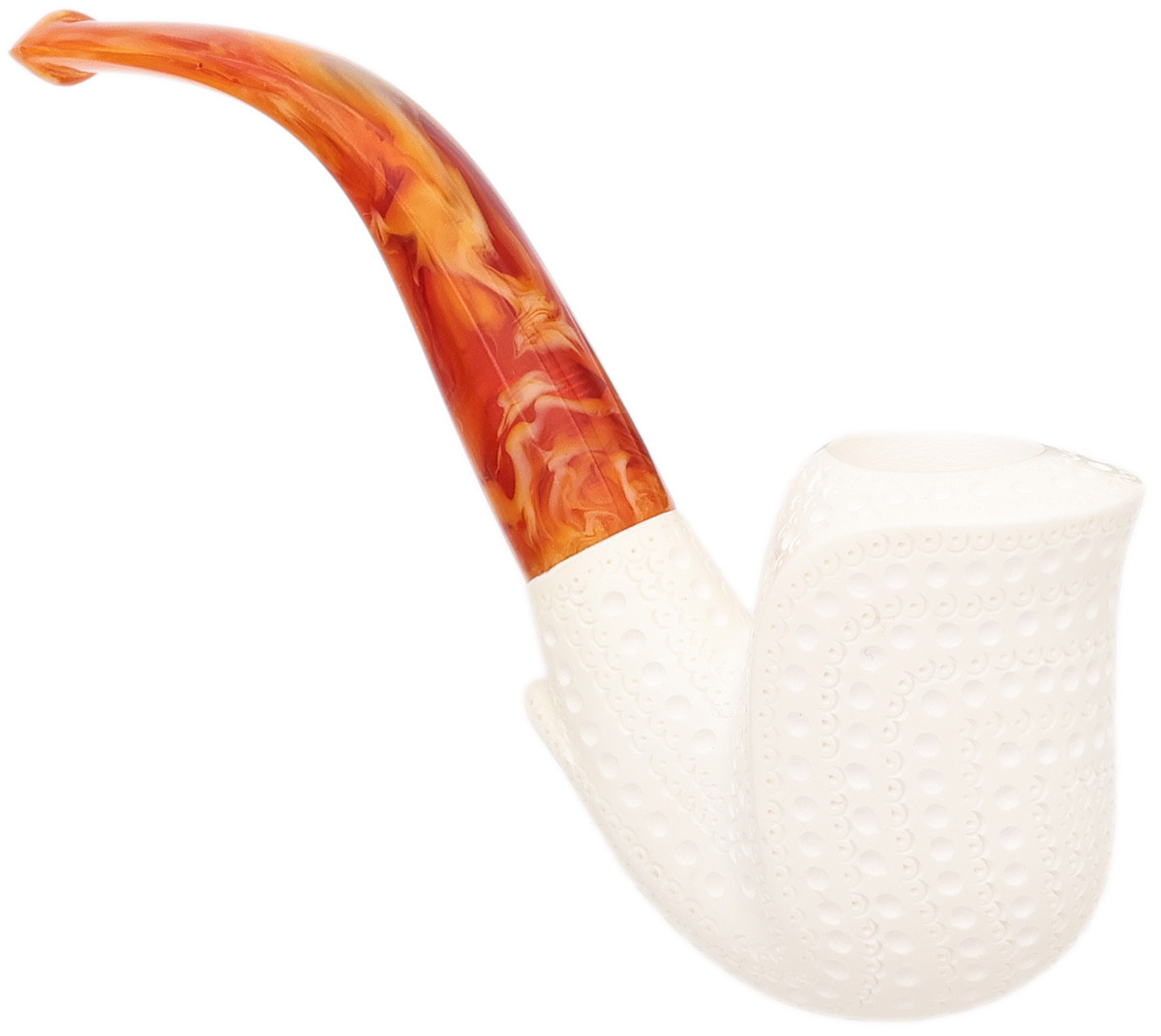 AKB Meerschaum Lattice Bent Dublin (with Case)