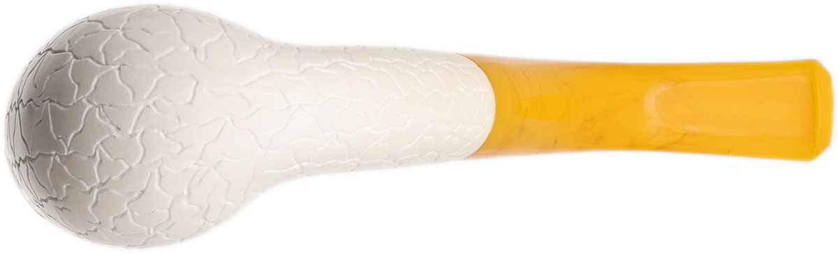 AKB Meerschaum Carved Bent Billiard (with Case)