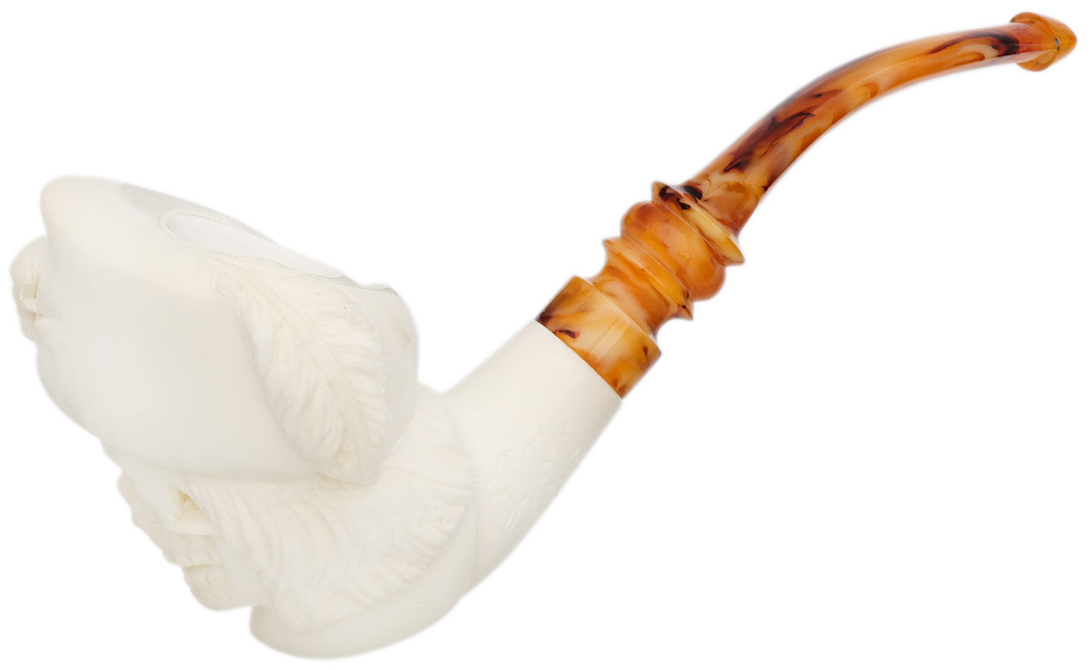 AKB Meerschaum Carved Pirate Skull with Cap (with Case)