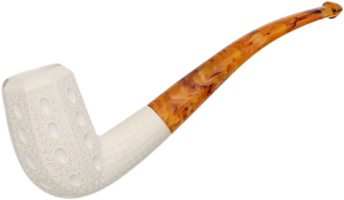 AKB Meerschaum Lattice Paneled Bent Billiard (with Case)