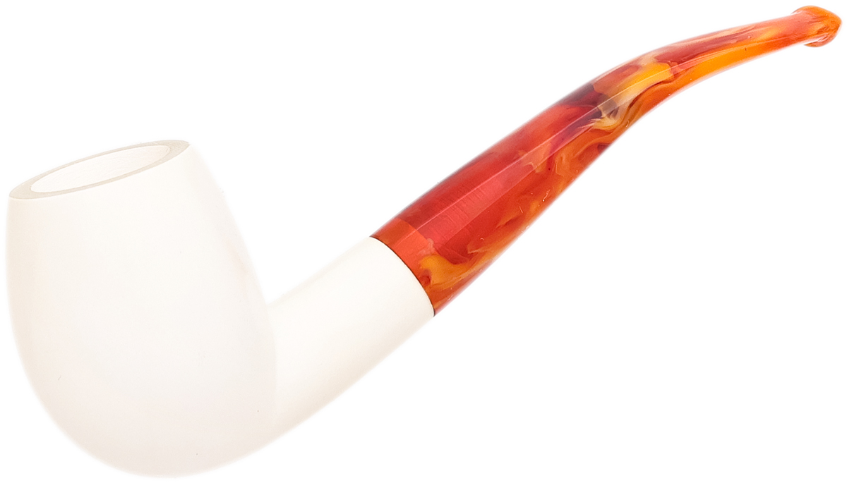 AKB Meerschaum Smooth Bent Billiard (with Case)