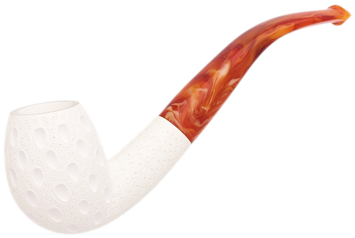 AKB Meerschaum Lattice Bent Egg (with Case)